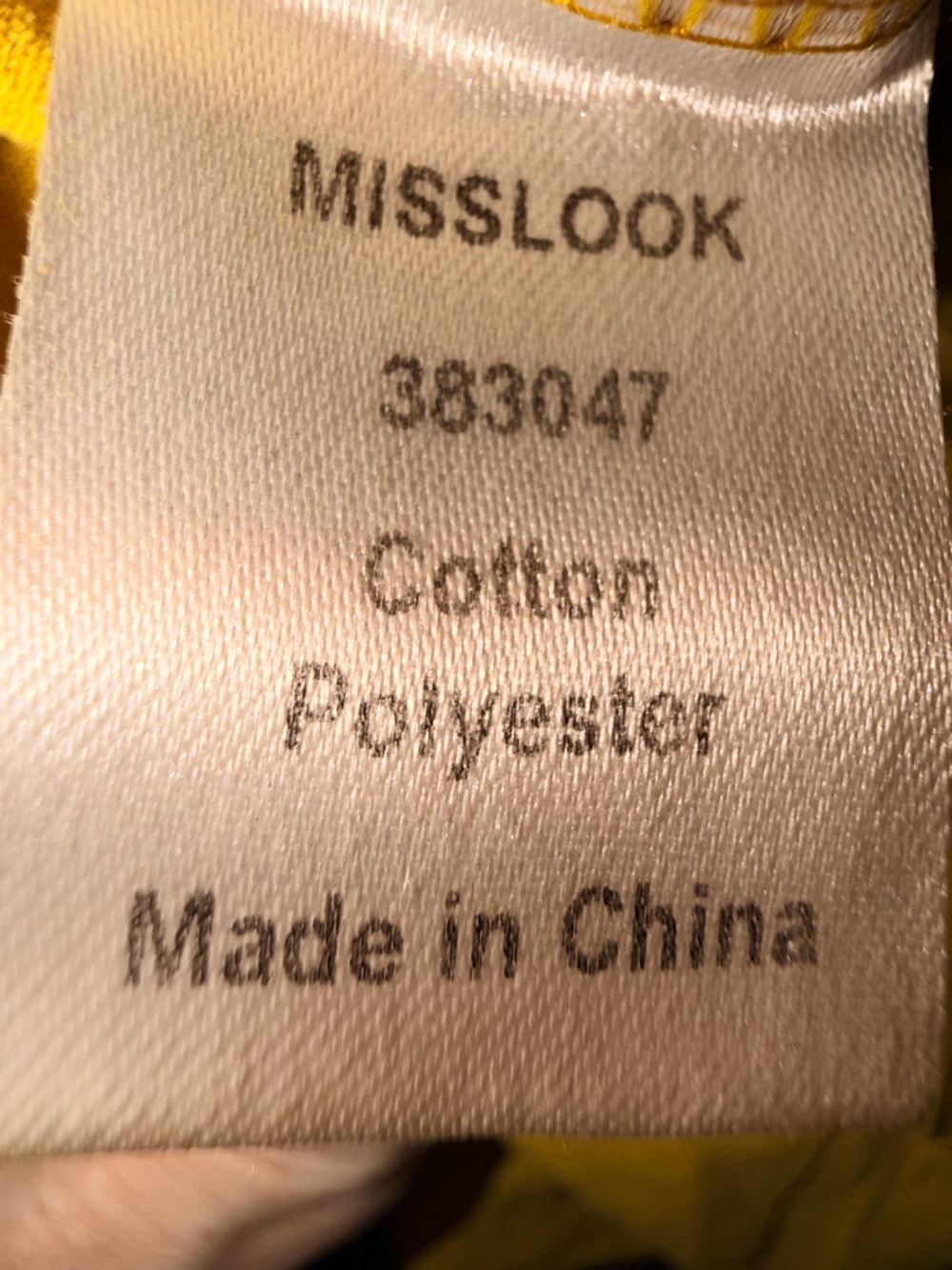 Miss look Mustard Wide-Leg cotton Blend Pants size Sm - Picture 6 of 7